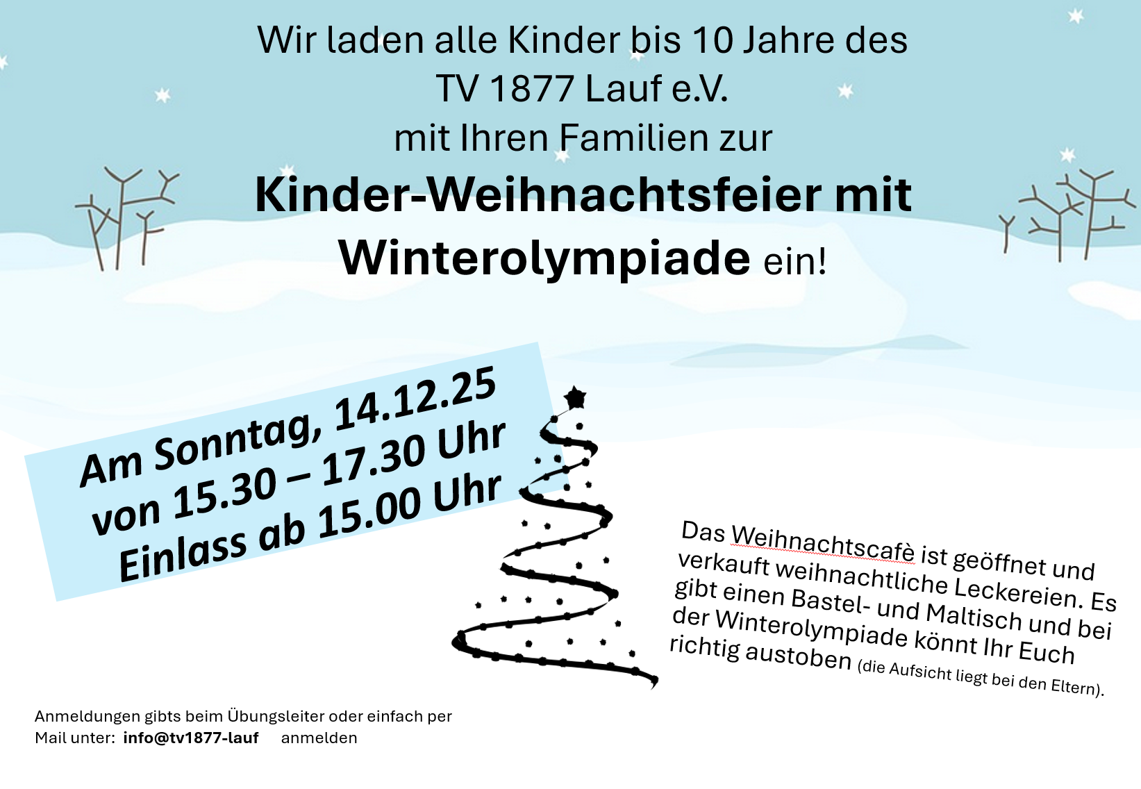 Einladung Kinderweihnachtsfeier
