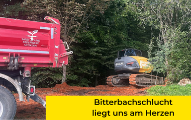 Tennissand in der Bitterbachschlucht